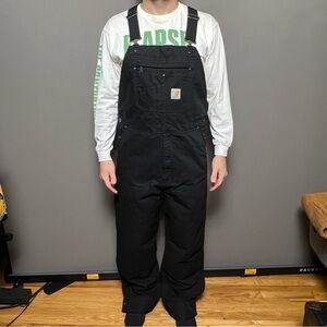 Carhartt Black Loose Fit Overalls